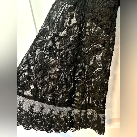 L&B Black Lace Western Style Dress Size S/M - Picture 6 of 16